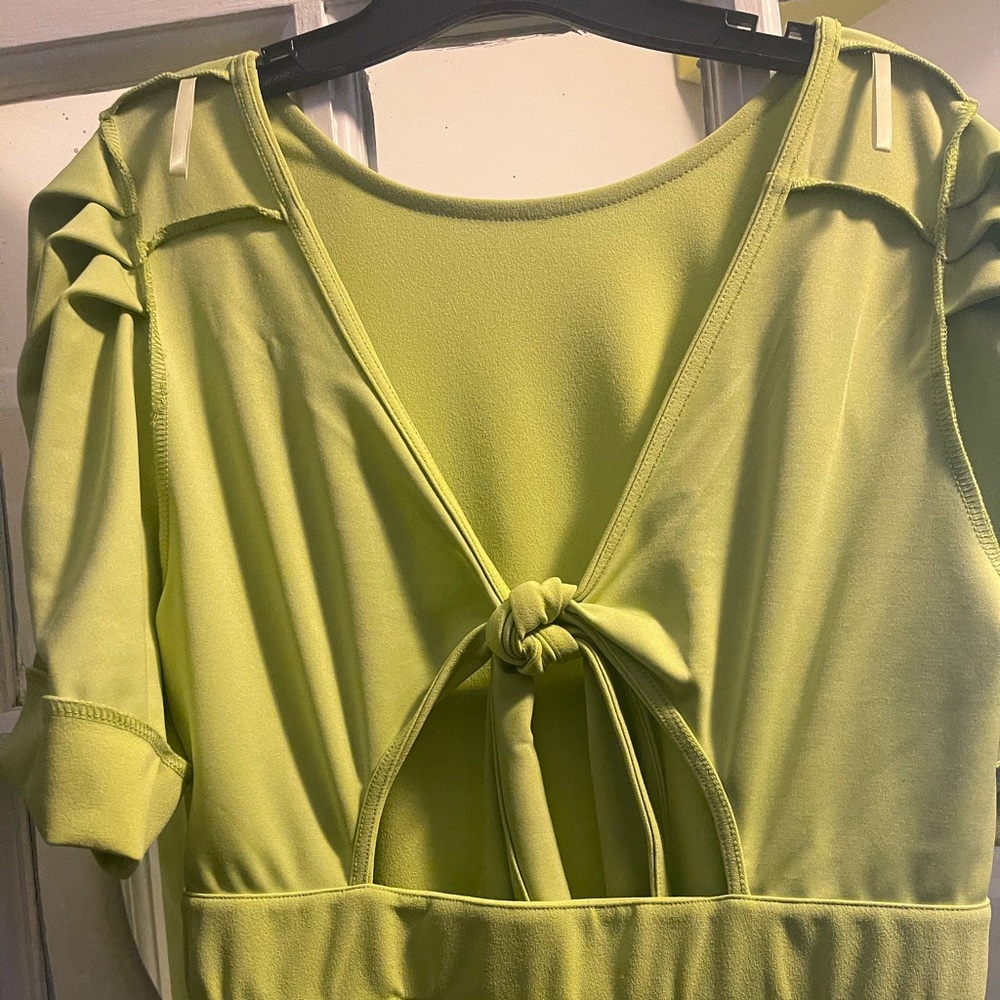 Lime green dress
